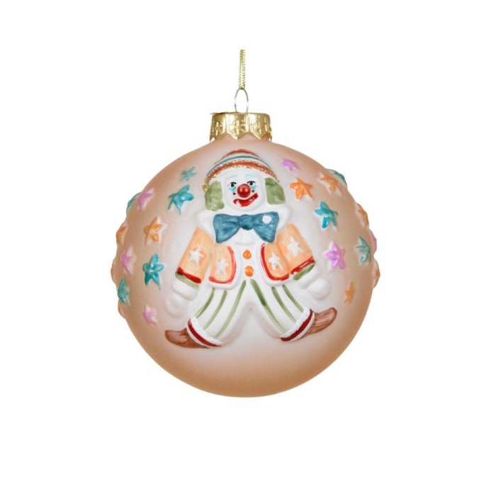 SFERA VETRO CLOWN D.10CM.